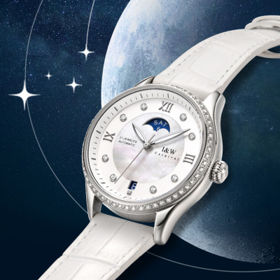 Đồng hồ nữ chính hãng I&W CARNIVAL IW582G-1 Kính sapphire ,chống xước ,Chống nước 30m ,Bảo hành 24 tháng,Máy cơ (Automatic),dây da cao cấp, thiết kế đơn giản dễ đeo