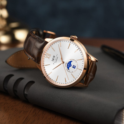 Đồng Hồ Nam I&W Carnival 527G1 Chính Hãng Full Box Chống Nước Kính Chống Xước Dây Da Cao Cấp BH 60T (Máy Cơ Tự Động)