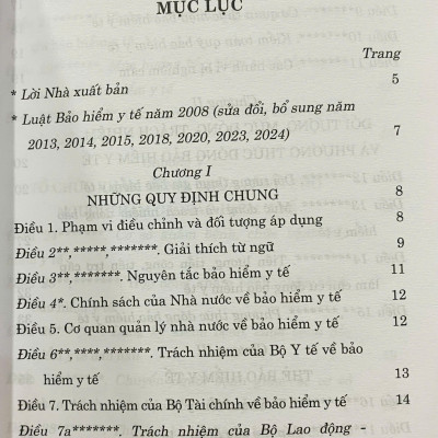 Luật Bảo Hiểm Y Tế Năm 2008 ( Sửa đổi, bổ sung năm 2013, 2014, 2015, 2018, 2020, 2023, 2024)