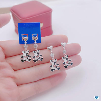 Bông tai bạc thời trang cầu bóng cao cấp chất liệu bằng bạc Ý MS011c