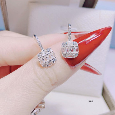 Bông tai bạc khuyên tròn chất liệu bạc s925 MS55b