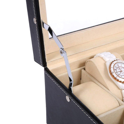 Hộp Đựng Đồng Hồ Nam Nữ  2 Tầng 21 Ngăn Bọc Da Cao Cấp Có Mút Silicon Chống Xước Mặt Đồng Hồ - Hàng Chính Hãng MINIIN