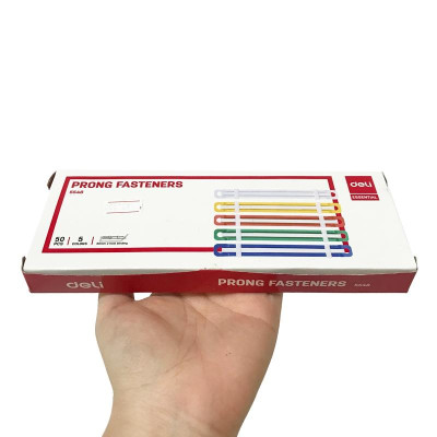 Nẹp Tài Liệu Nhựa 80mm - Deli 5548 (50 Nẹp - 5 Màu)