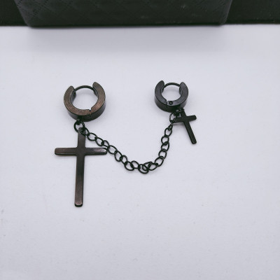 Bông tai nam nữ thả vành hai chữ T đẳng cấp 