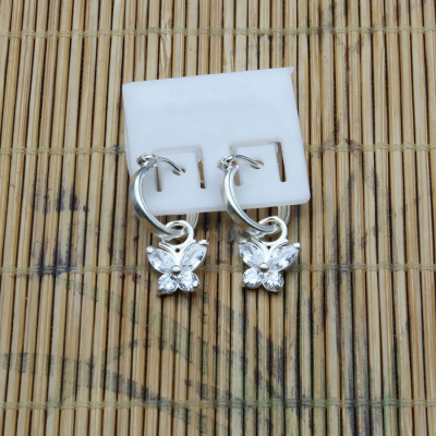 Hoa tai trẻ em Bạc Hiểu Minh HTE002 bướm xinh