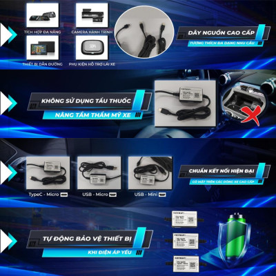 Bộ dây sạc USB cho camera hành trình Vietmap - Hàng Chính Hãng
