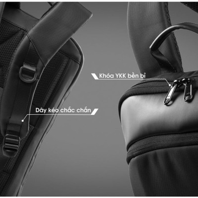 Balo Laptop 15.6 Inch KINGBAG KRATOS phối da bền bỉ, siêu nhẹ - Hàng Chính Hãng