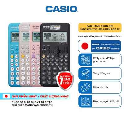 Máy Tính Casio Fx-880BTG (TL) Xanh Da Trời + Pilot BP-1RT