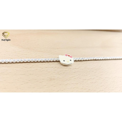 Lắc tay bạc 925 Huệ Ngân - MÈO CON NGỘ NGHĨNH X6