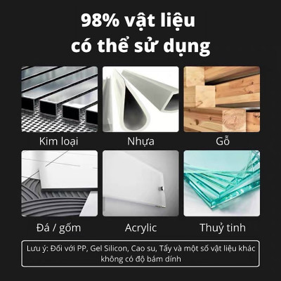 Keo Dán Đa Năng, Keo Siêu Dính, Dán chắc như đóng đinh NOMORE NAIL Tuýp 60g Keo Siêu Dính Công Nghệ Nhật Bản No More Nail Tuýp 60g Keo Siêu Dán Tường Dán Giày Gỗ Thuỷ Tinh Đa Năng Chống Thấm Nước