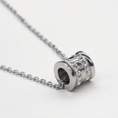 Mặt dây chuyền Hàn Quốc đính đá MDC301 - Màu bạc