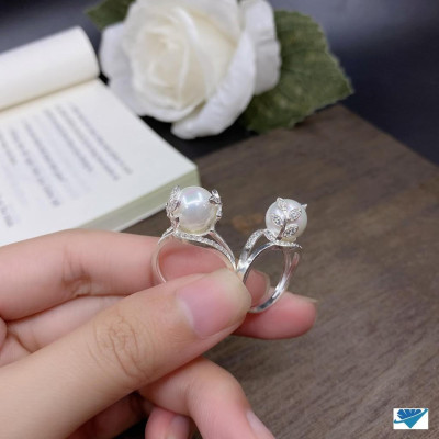 Nhẫn bạc nữ mặt đá vuông chất liệu bằng bạc s925 MS07