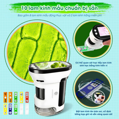 SCIENCE HORSE - SD668 - Kính Hiển Vi LED Thông Minh (Máy Đơn) (STEAM)