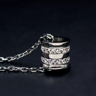 Mặt dây chuyền Hàn Quốc đính đá MDC301 - Màu bạc