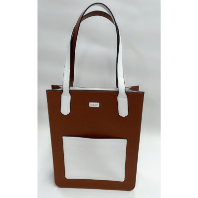 Túi Xách Laptop Tote Da thật 2 màu phối