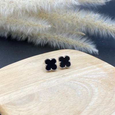 Hoa Tai, Bông Tai Bạc 925 Cỏ 4 Lá May Mắn Bạc Hiểu Minh HT382