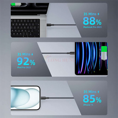 Cáp Innostyle PowerNova USB-C to USB-C 1.5M 240W ICC240 - Hàng chính hãng