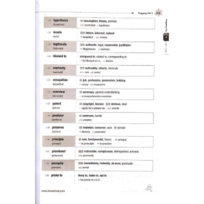 Sách - LinguaForum Frequency # 1 Toefl Vocabualary (Kèm 1CD) - Nhân Trí Việt