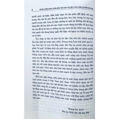 Sách - Về Đại Thắng Mùa Xuân Năm 1975 Qua Tài Liệu Của Chính Quyền Sài Gòn