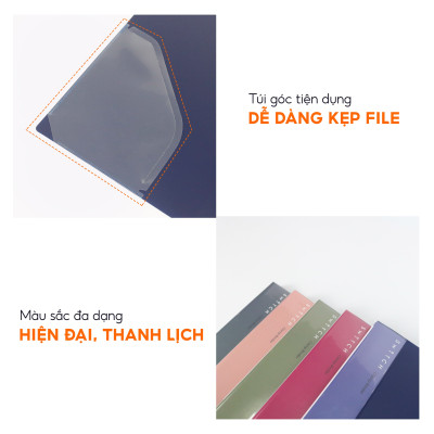 Bìa kẹp file tài liệu Switch OFF AO+, nhựa PP/A4, gáy 15mm