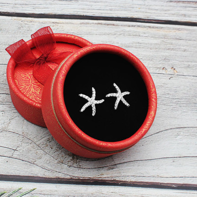 Hoa Tai , Bông Tai Nữ Ngôi Sao Biển Bạc Hiểu Minh HT340X