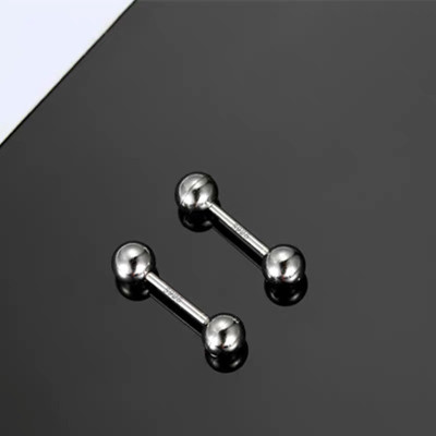 Bông tai chữ I lỗ sụn basic thần thái 1 đôi unisex