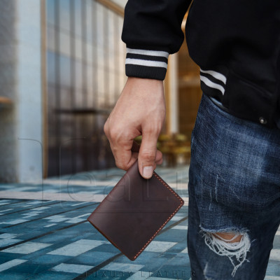 Ví Đứng Mini Da Sáp Handmade LEALUX Mini Handmade 5