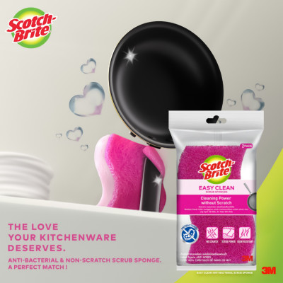 Miếng cước rửa chén có mút không trầy xước 115x70mm Scotch-Brite 3M SB-CRH-G1 - Lấy sạch vết bẩn, an toàn nồi chảo, rửa sạch nhanh chóng