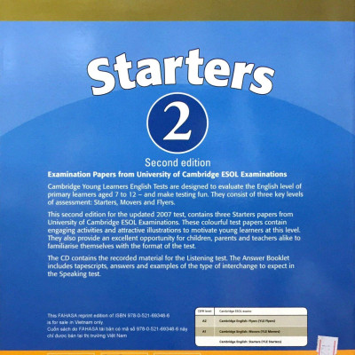 Cambridge Young Learner English Test Starters 2: Student Book