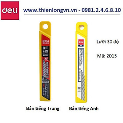 Lưỡi dao trổ 30 độ Deli 2015