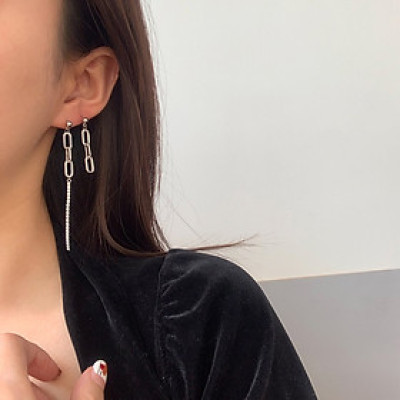 Đôi bông tai phối xích mắt to mạnh mẽ thời thượng