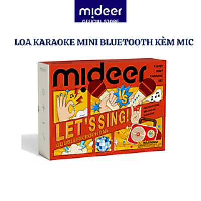 Loa karaoke mini bluetooth kèm mic cho bé Mideer versatile singalone microphone - Hàng chính hãng