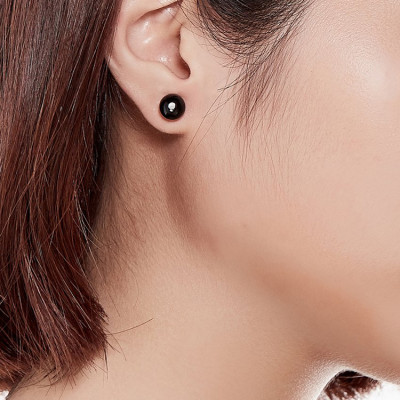 Bộ Bông Tai Và Mặt Dây Chuyền Đá Obsidian Ngọc Quý Gemstones BT5