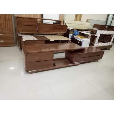 Kệ tivi thông minh gỗ Sồi Nga 1m7 rút ra 2m3