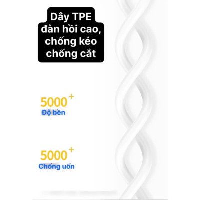 Dây sạc LI-TOP LX33 chân Type C (hộp giây), dòng điện 5V- 3A, hàng chính hãng