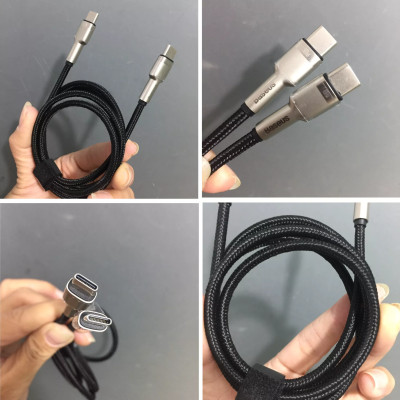 Cáp sạc C to C 100W Baseus Cafule Series Metal Data Cable - Hàng chính hãng