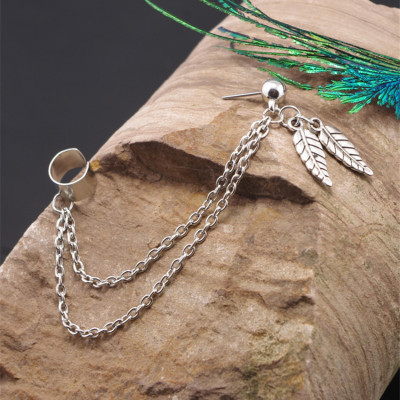 Bông tai Titan nam nữ ôm vành kiểu Mỹ latinh bắt mắt hiện đại