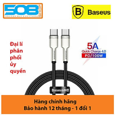 Cáp sạc C to C 100W Baseus Cafule Series Metal Data Cable - Hàng chính hãng