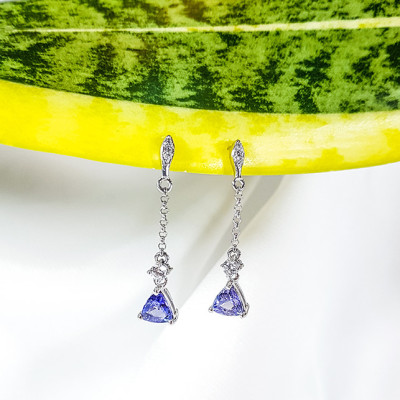 Bông tai đá Tanzanite LAT.186