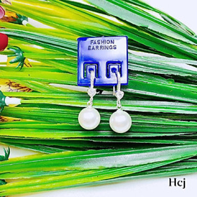 Bông tai bạc gắn hạt trai MS55