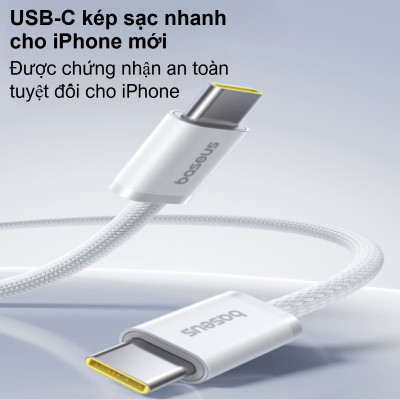 Cáp sạc nhanh Type C to Type C 100W Baseus Dynamic 4 Fast Charging Data Cable - Hàng chính hãng
