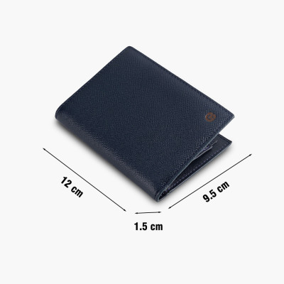 Ví nam Gence dáng dọc da bò Epsom màu xanh C11