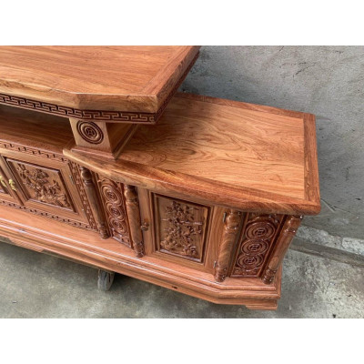 kệ tivi vát gỗ hương đá