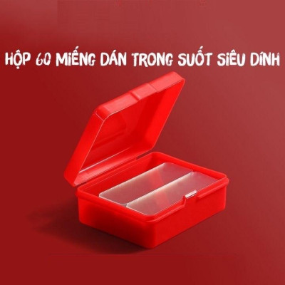 Hộp 60 Miếng Keo Dính Trong Suốt 2 Mặt Tiện Dụng, Băng Dính Trong Suốt Cố Định Đồ Vật, Có Thể Tái Sử Dụng, Tiện Ích Trong Gia Đình. TakyHome 6006