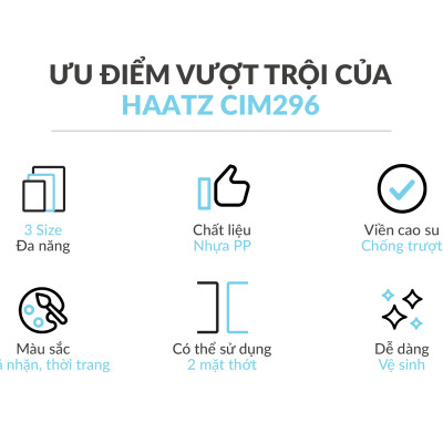 Bộ 3 Thớt Kháng Khuẩn Cao Cấp Haatz CIM296 - 3 Thớt Đa Năng Chính Hãng - Bảo Hành 24 Tháng