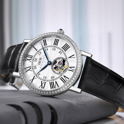 Đồng Hồ Nam I&W Carnival 667G Chính Hãng Full Box Chống Nước Kính Chống Xước Dây Da Cao Cấp BH 60T (Máy Cơ Tự Động)