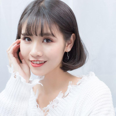 Khuyên tai bạc 925 tim thả xích mới lạ xinh xắn Dế Bạc - K5785