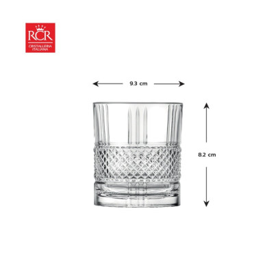 Ly Thuỷ Tinh Pha Lê Ý RCR - Brillante Dof Tumbler 340ml