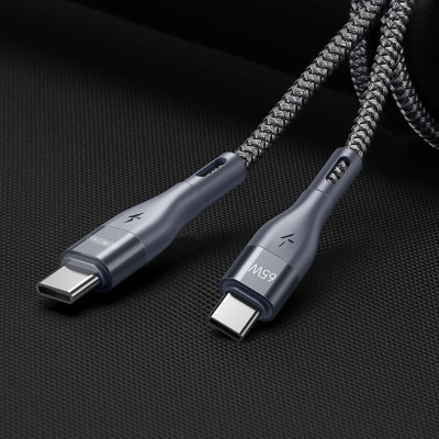 Cáp Sạc Nhanh 65W Type C to Type C, Bọc Dù Duzzona A2 USB C To USB C Cable Compatible with PD 65W_ Hàng Chính Hãng