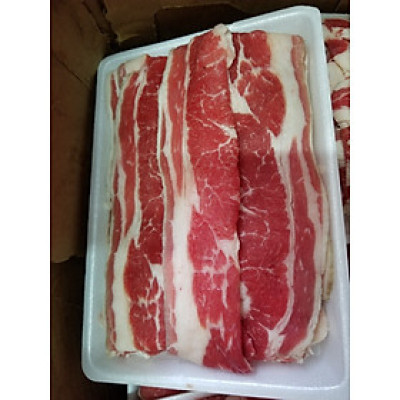 [Chỉ Giao HCM] - Thịt Ba chỉ bò Mỹ 1,5-2 li nhúng lẩu- US Beef Short Plate - 500gram